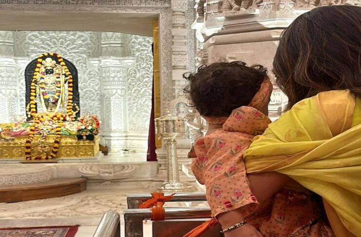 Priyanka Chopra, Accompanied by Nick Jonas and Malti, Visits Ayodhya's Ram Mandir for blessings